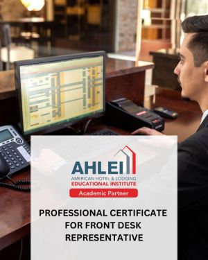 PROFESSIONAL  CERTIFICATE FOR FRONT DESK REPRESENTATIVE